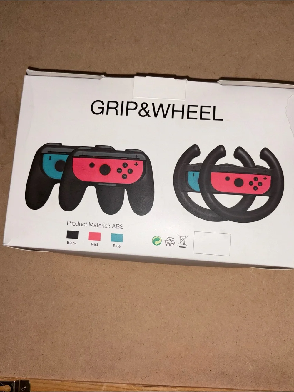 Nintendo switch Grip & Wheel Joy-Con Controller Holders - Red and Teal